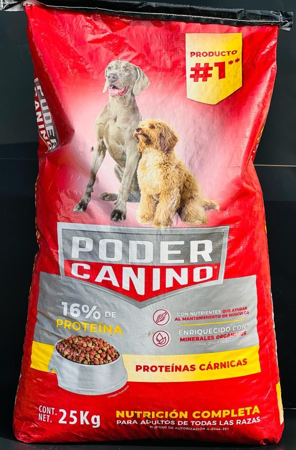 Poder canino, bulto c/25 kg