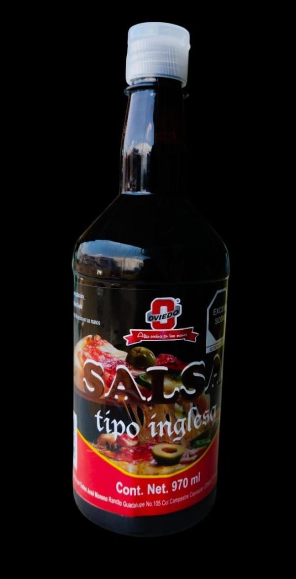 Salsa tipo inglesa marca oviedo, caja c/18 piezas